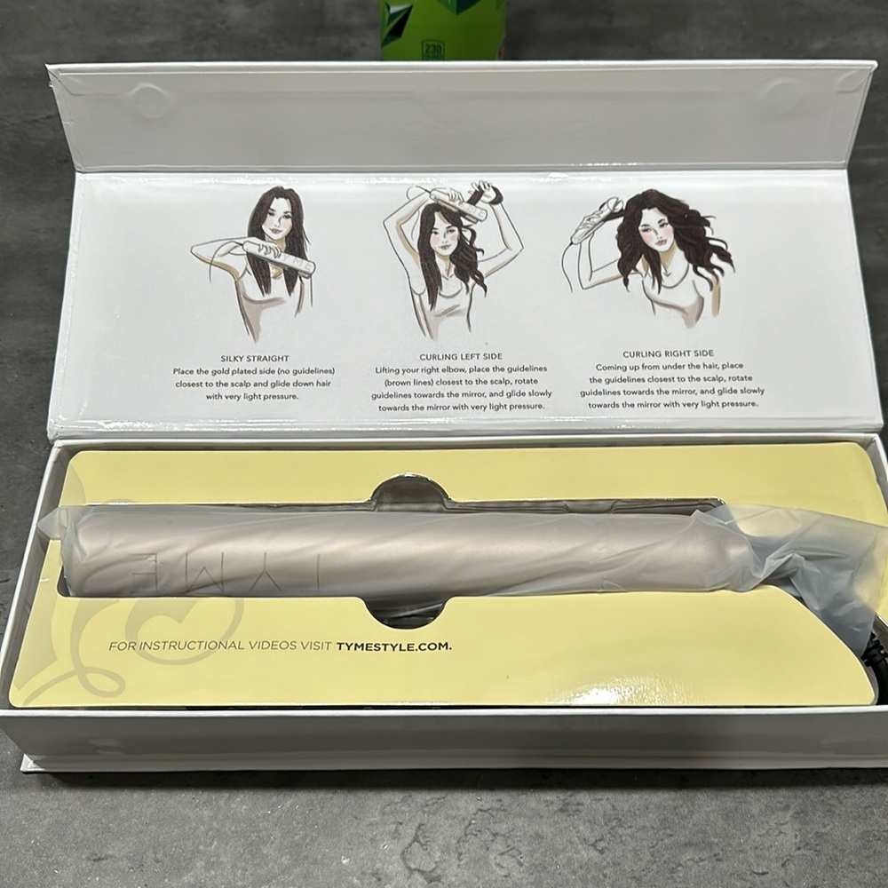 TYME White and Yellow Hair Styling Iron